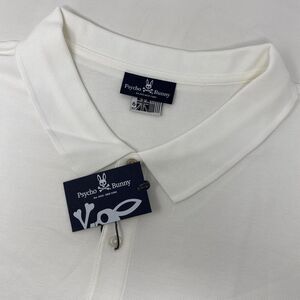 Psycho Bunny Men's 6XLT White Pima Cotton Classic‎ Short Sleeve Golf Polo NWT